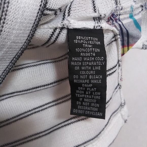 Vecceli Italy Knit Pull Over Mixed Print Top Artsy Size M - Picture 7 of 9